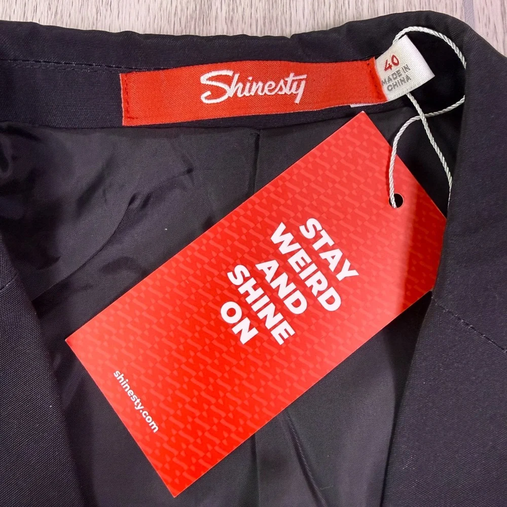 Shinesty Poinsettia Ugly Christmas Suit Blazer‎